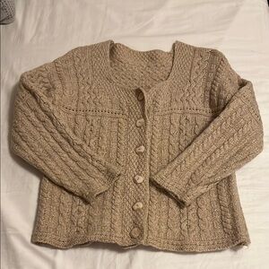 Cozy Beige Cable Knit Sweater